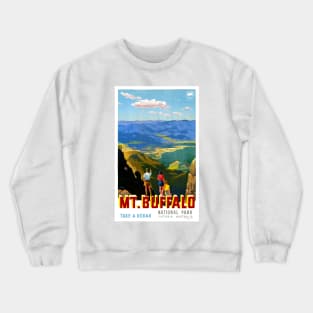 Vintage Travel Poster Mt. Buffalo National Park Australia Crewneck Sweatshirt